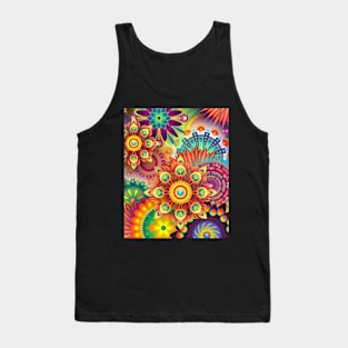 Abstract Flowers Tank Top